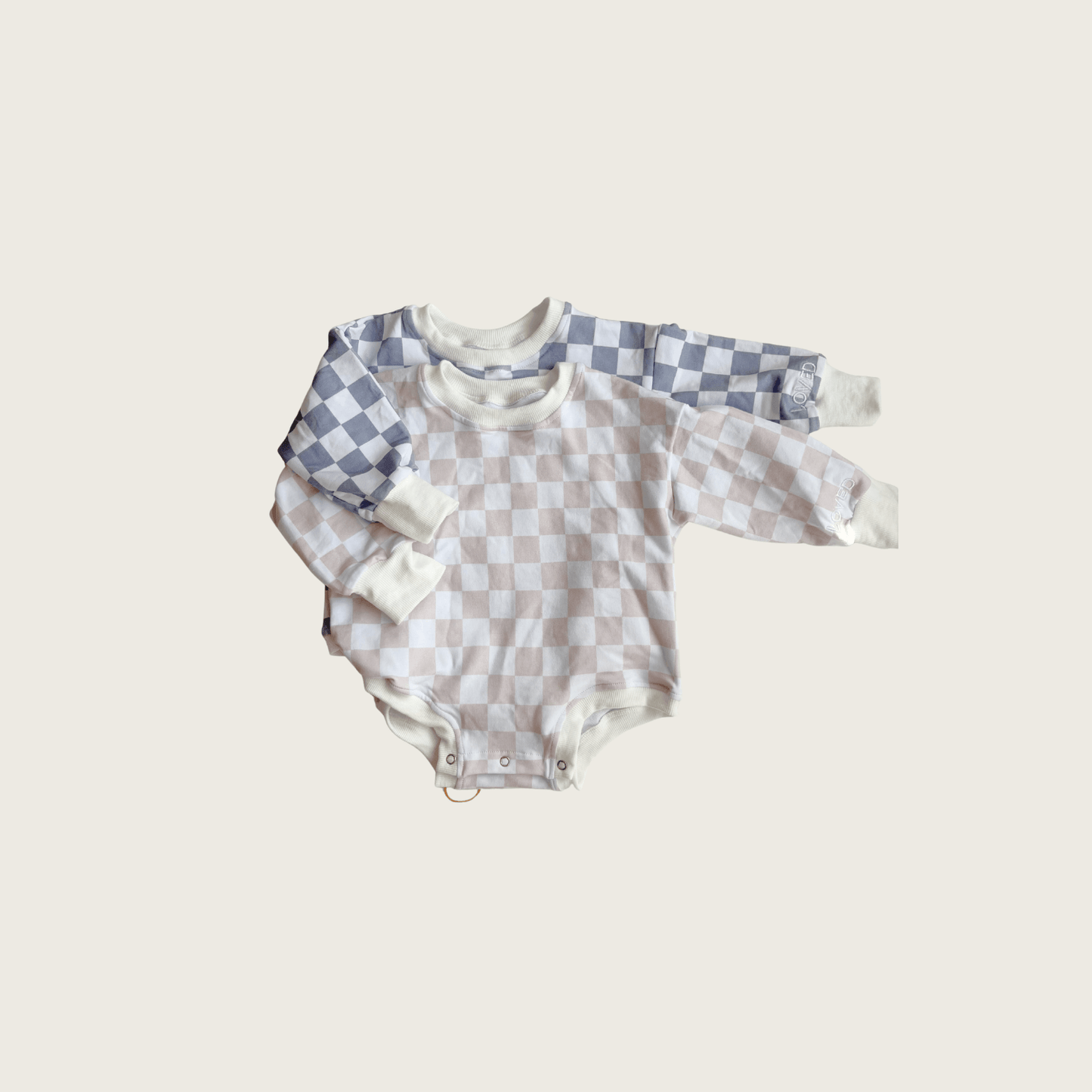 The Checkered Bubble Romper