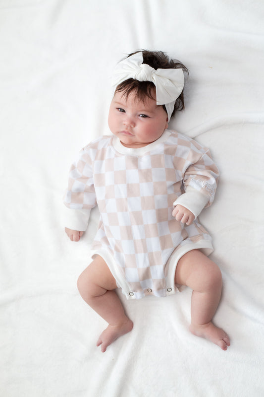 The Checkered  Bubble Romper